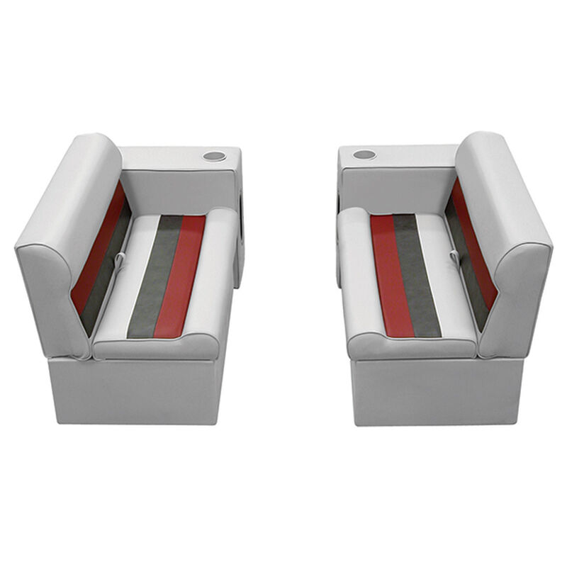 36" Bench & Arm Rest Set, Gray/Charcoal/Red image number 0