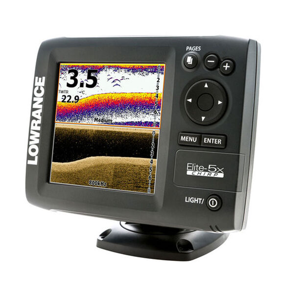 Elite-5x CHIRP Fishfinder with 83/200 + 455/800kHz Transducer image number 1