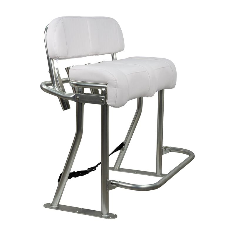 Springfield White Leaning Stand, Cushions, Back Rest, Foot Rest, Rod Holder, Strap | For Boats | by West Marine