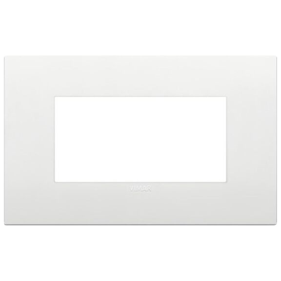 Vimar Arke 4-Module Classic Cover Plate, Technopolymer, White (Variant .74) image number 0