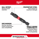 SHOCKWAVE Impact Duty 1/4" Hex Shank to 1/4" Socket Adapter image number 1