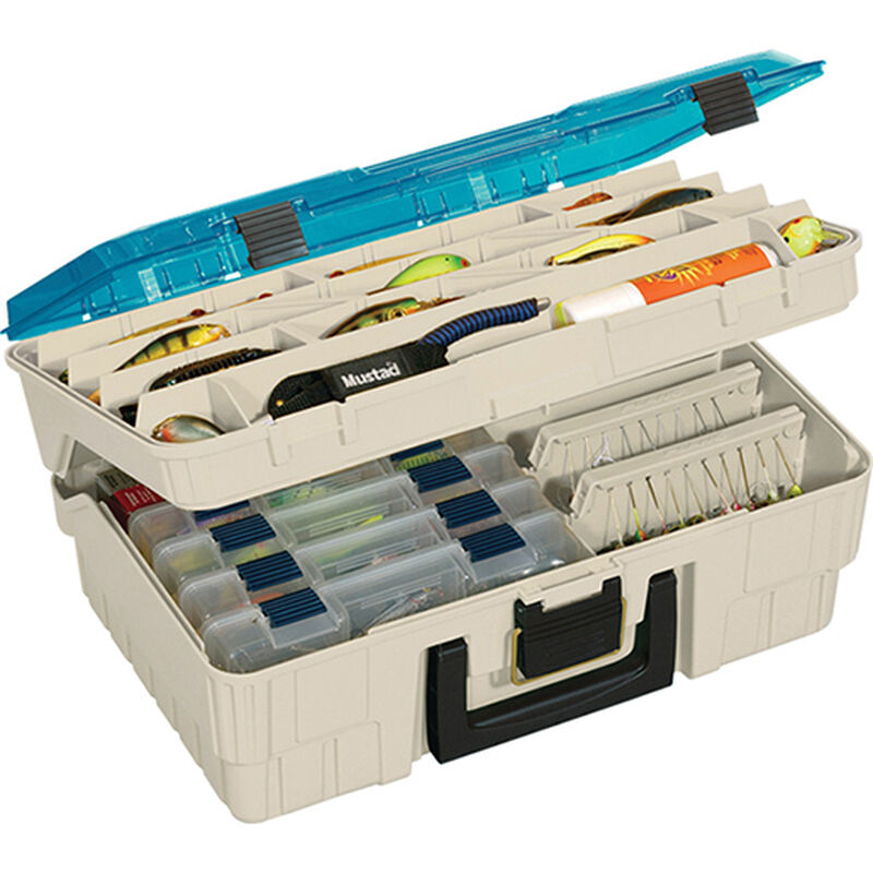 PLANO Tackle Systems Double Sided Portable Fishing Tackle Box Organizer  Blue