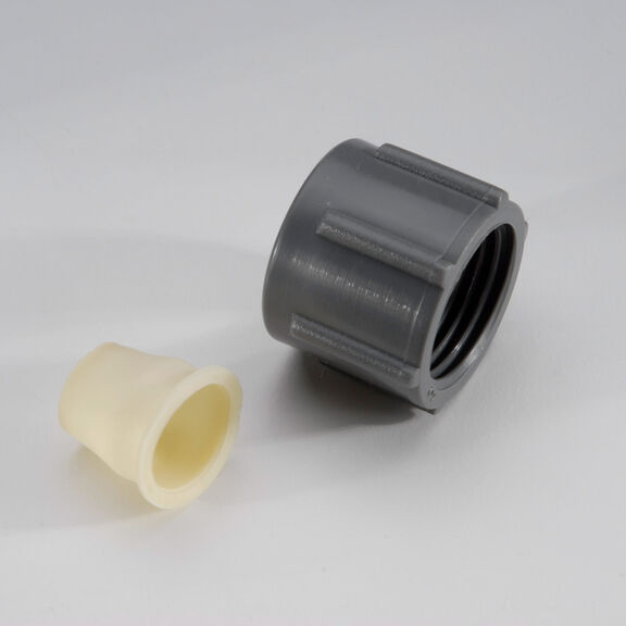 1/2" Polyvinyl Flex Tubing Nut & Sleeve image number 0