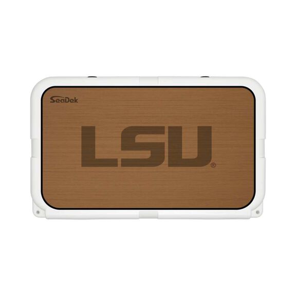 SeaDek Cooler Pad - Collegiate Collection - Fits YETI Tundra 45 - Mocha / Black, LSU image number 0