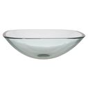 Rectangle Vessel Smooth Glass, 16 1/2" Square, 1-3/4" Drain Clear image number 1