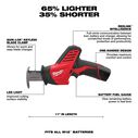 M12&trade; HACKZALL&reg; Reciprocating Saw One Battery Kit image number 1