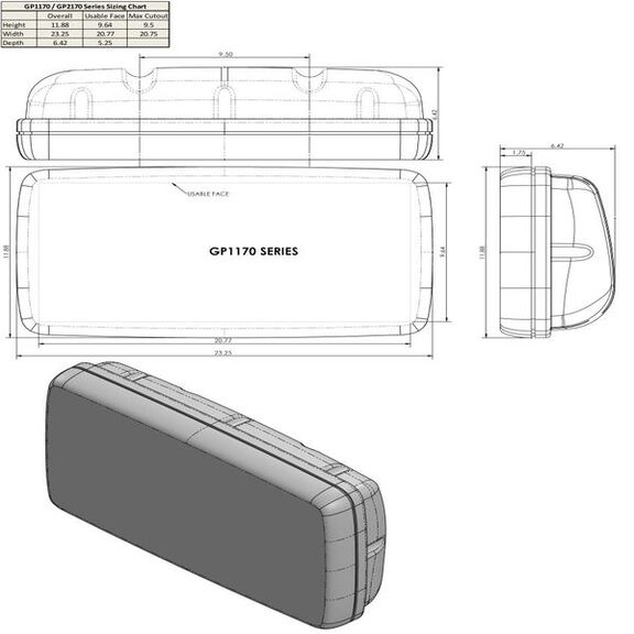 SystemPod Uncut, Usable Face 20.77"W x 9.64"H, for 9.5"W Guard image number 2