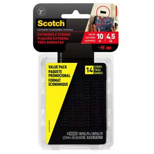 Scotch Extreme Fastener Mounting Strips, Value Pack, Black, 1" x 3"