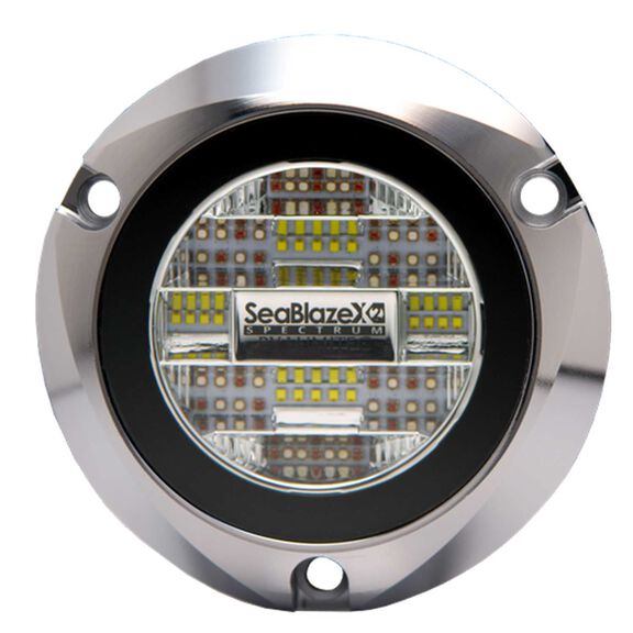 SeaBlaze X2 LED Underwater Light Full-Color Spectrum, Polished Bezel image number 0