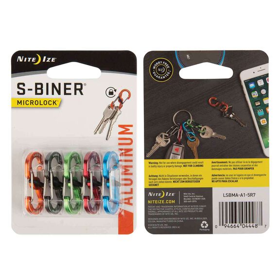 S-Biner&reg; MicroLock&reg; Aluminum, 5-Pack - Assorted image number 1