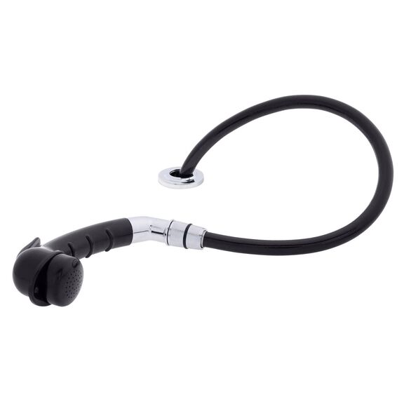 Deck-Mount Sprayer Small Black Sprayer w/Elbow, 6' Black Rubber Hose, Ultra-Low Profile Holder image number 1