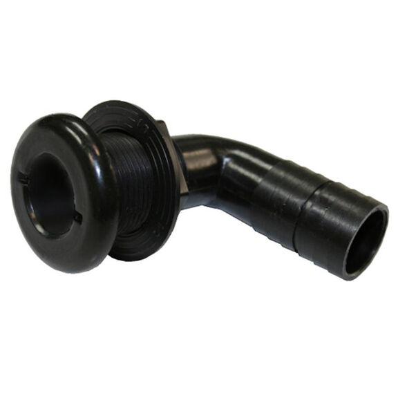 1 1/8" 90&deg; Thru-Hull Fitting, Black image number 0