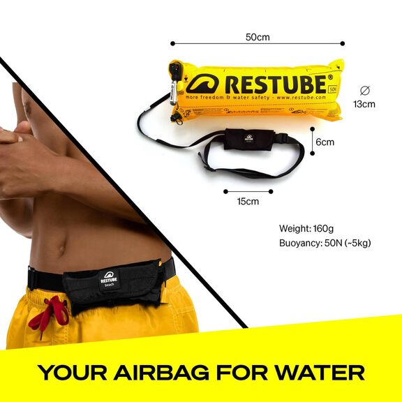 Restube Beach One-Pull Inflatable Safety Buoy Sea Blue image number 4