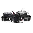 Professional Series Gourmet Nesting 10-Piece Jet Black Stainless Steel Induction Cookware Set with Ceramica&reg; Non-Stick image number 0