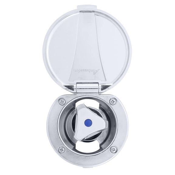 Trinidad Recessed Control Valve Cold Only, Chrome Cup & Lid, Chrome Trinidad Handle image number 1