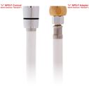 Hose 6' Rubber PVC 1/2" NPS-F + 1/2" NPS-F Adapter White image number 1