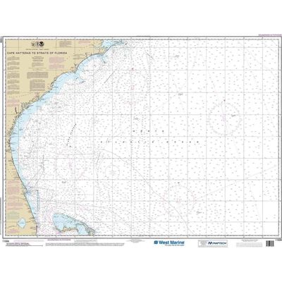 11009, Maptech® NOAA Recreational Waterproof Chart-Cape Hatteras to Straits of Florida