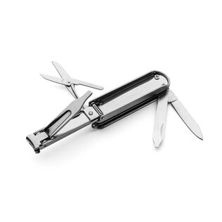 Nail Clip Kit with Nail File, Screwdriver, Scissors, Knife & Keyring Attachment