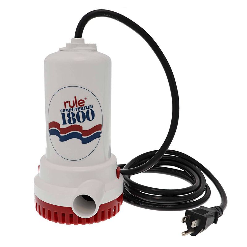 RULE INDUSTRIES 1800 GPH Automatic Bilge Pump, 110V West Marine