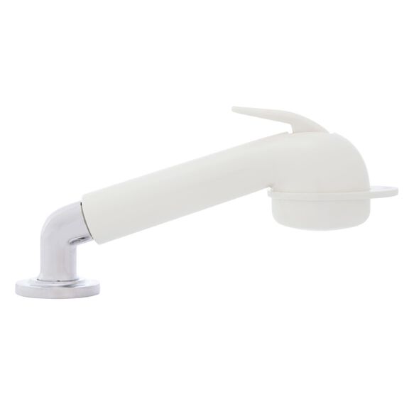 Deck-Mount Sprayer Large Warm White Sprayer w/Elbow, 6' Stainless Steel Hose, Low Profile Holder image number 2