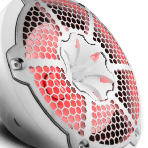 HYDRO 10" 2-Way Marine Speakers with Bullet Tweeter and Integrated RGB LED Lights, White image number 4