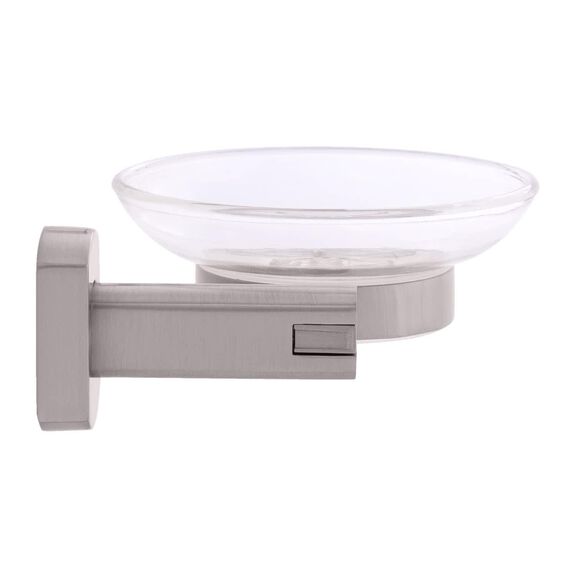 Miah Soap Dish Plastic Dish Brushed Nickel image number 1