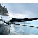 ShadeFin Canvas Boat Shade with Fixed Rod Holder Mount Kit & Storage Bag, Black image number 8