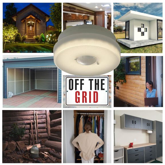6" IQ America Battery Powered Indoor/Outdoor Motion Activated Ceiling Light, 800 Lumens image number 7
