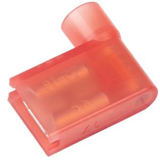 22-18 AWG Female Flag Nylon Disconnects, Red, 4-Pack
