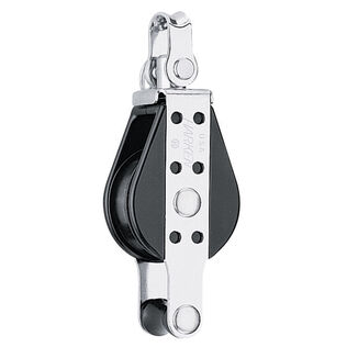 38mm Big Bullet Single Block with Becket, Swivel