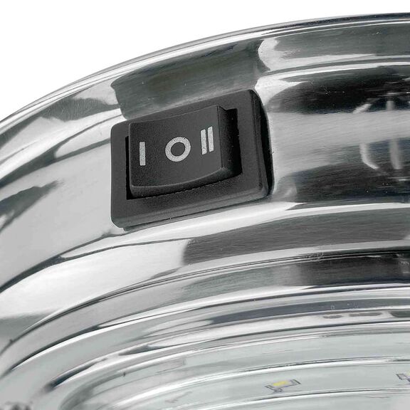6 7/8" Stainless Steel LED Dome Light, White/Red image number 2