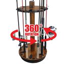 30 Fishing Rod Spinning Wood Storage Rack - Dark image number 0