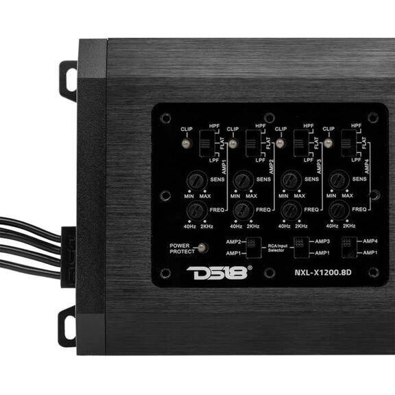 NXL 8-Channel Full-Range Class D IP67 Marine and Powersports Amplifier, 8 x 150 Watts Rms @ 4-Ohm image number 1