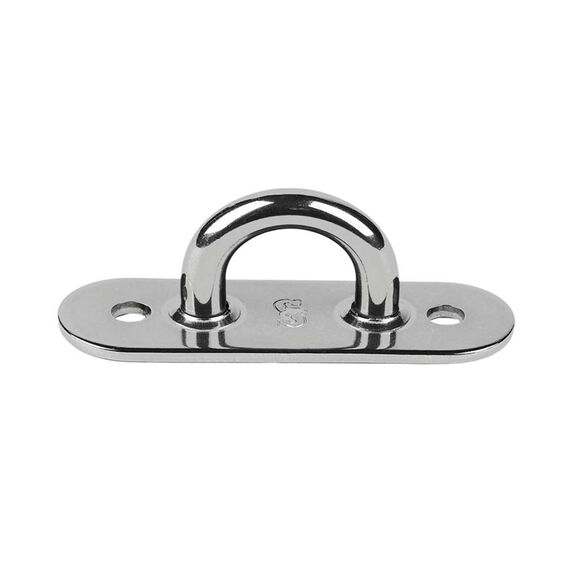 3" x 1" Dia. Oblong-Base Pad Eye with 1/4" Bail image number 0