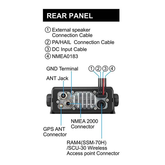 GX2410 Black 25W AIS/GPS/ VHF Radio image number 2