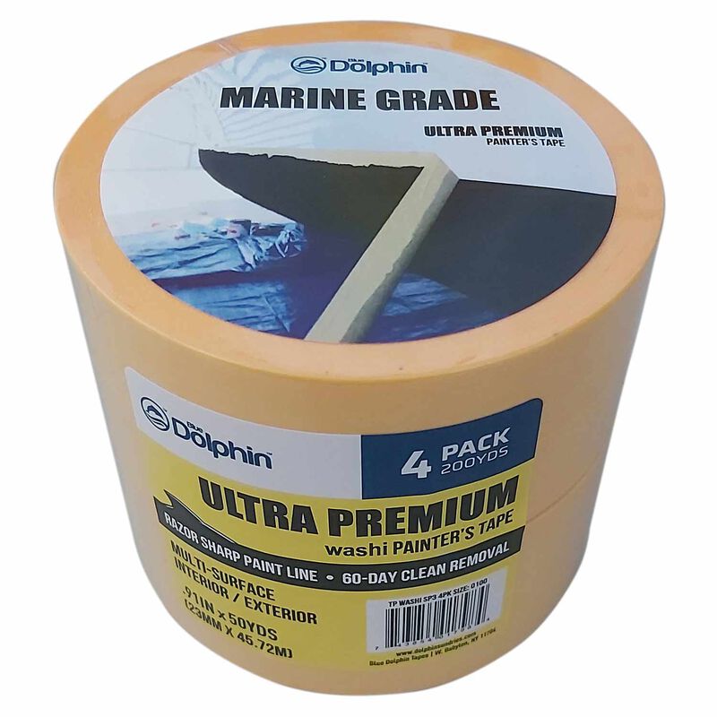 BLUE DOLPHIN 1" Washi Painter's Tape, 4Pack West Marine