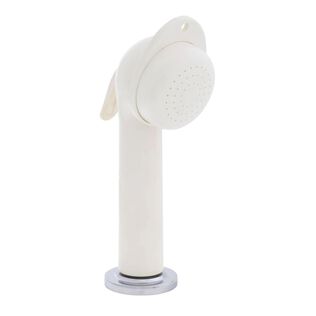 Deck-Mount Sprayer Large Warm White Sprayer, 10' White Rubber Hose, Low Profile Holder