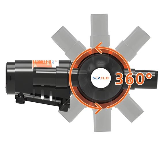 SEAFLO Mariene 12V Omkeerbare 8 GPM Zelfaanzuigende Waaier Bilge/Ballastpomp