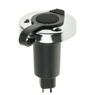 Stern Light Base, Round, Stainless Steel, 12V DC