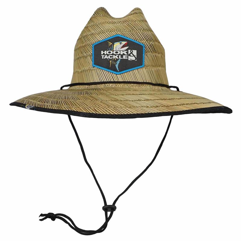 Hook and Tackle Mens Lifeguard Tuna Straw Hat - Beige - Large