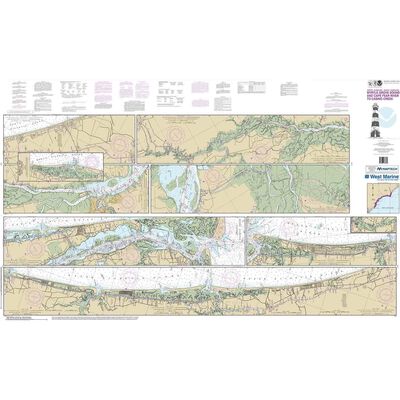 Maptech® NOAA Recreational Waterproof Chart-Intracoastal Waterway Myrtle Grove Sound and Cape Fear River to Casino Creek, 11534