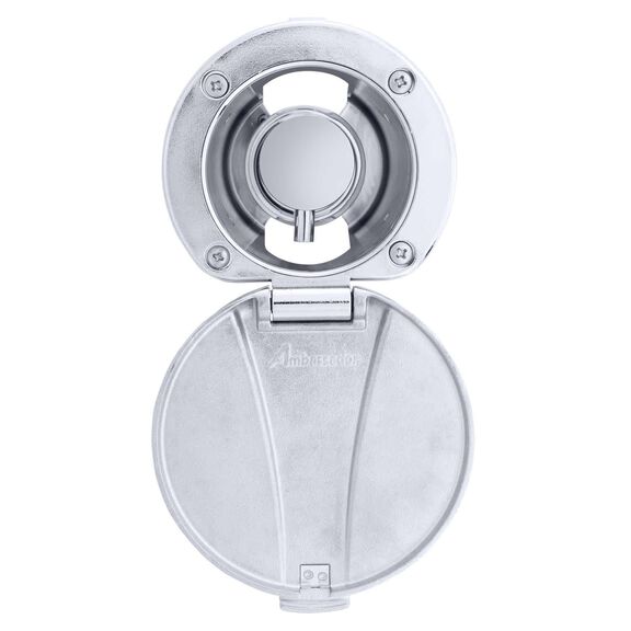 Aidack Recessed Control Valve Hot/Cold Mixer, Chrome Cup with Stainless Steel Lid, Chrome Aidack Handle image number 0