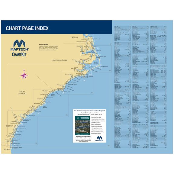 R06-15WMDS ChartKit&reg; Region 6, 15th Edition, Norfolk Va. to Florida and the Intracoastal Waterway image number 1