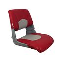 Skipper Folding Seat, Red And Gray Upholstery With Gray Shell image number 1