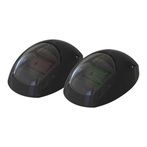 SEAFLO Pair of Vertical Mount Red/Port & Green/Starboard LED Navigation Lights, Black Housing, 2 Nautical Miles Visibility (05-Series) image number 0