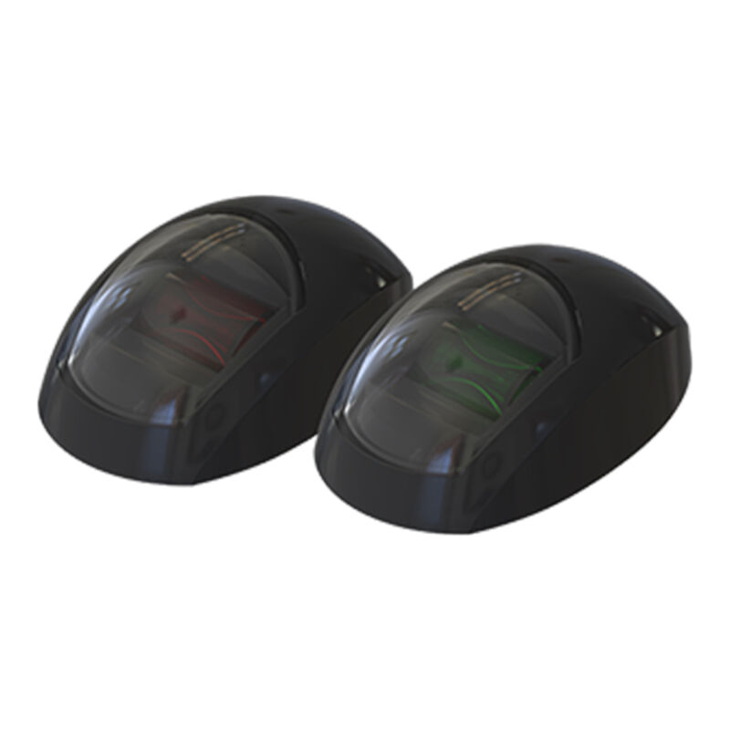 Seaflo Marine SEAFLO Pair of Vertical Mount Red/Port & Green/Starboard LED Navigation Lights, Black Housing, 2 Nautical Miles Visibility (05-Series)