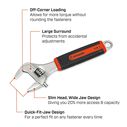 6" Cushioned Grip Adjustable Wrench image number 2