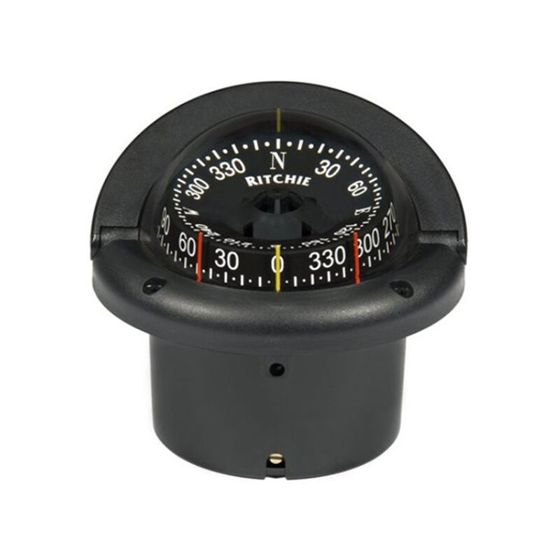 Flush-Mount Helmsman Compass, 3-3/4" CombiDamp Dial, Black image number null