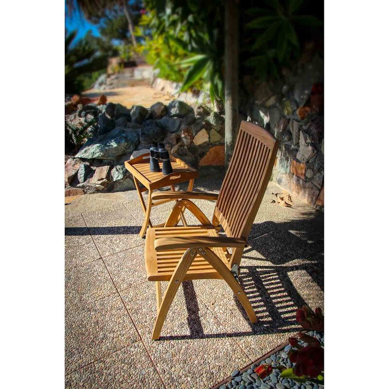 Weatherly Teak Folding Deck Chair image number 8