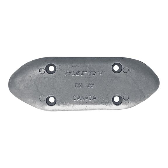 Bolt-On Magnesium Small Streamlined Hull Anode, 3.25" x 9.08" x 0.72" image number 0